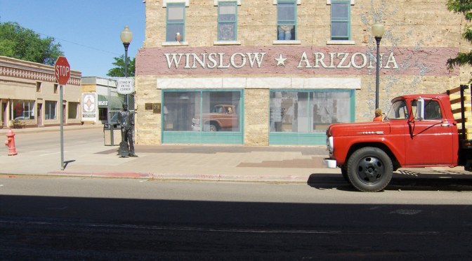 Standing on the Corner – in Winslow AZ 2008